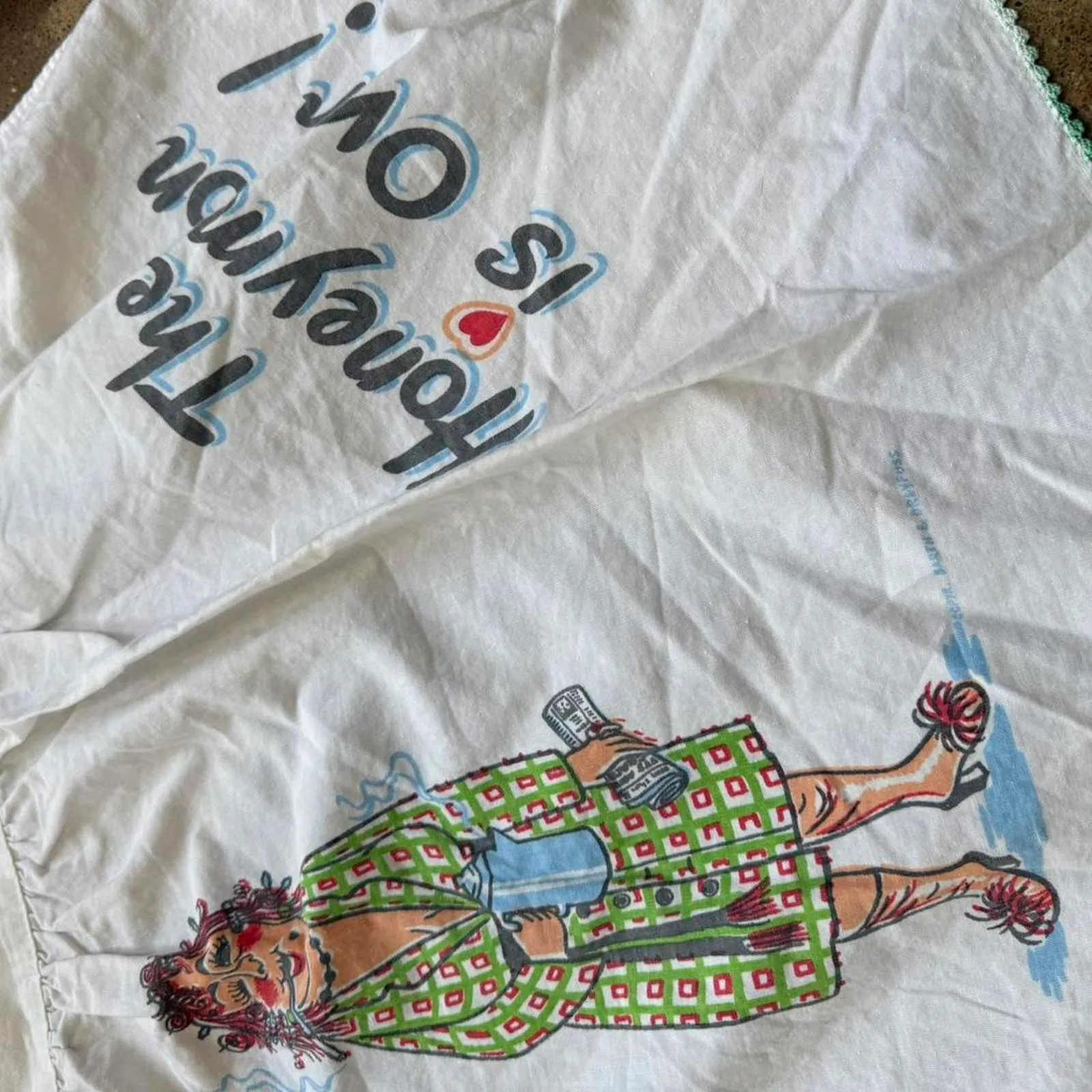 Vintage Humor Half Apron White - Image 3
