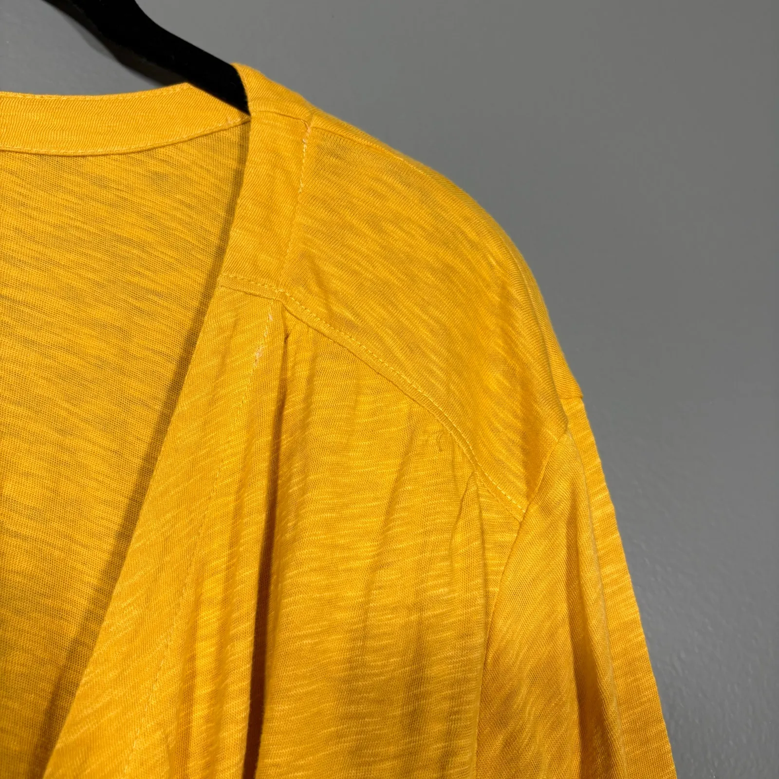 Caslon Women's Yellow Lagenlook Wrap Tunic Length Top - Size XXL - 100% Cotton - Image 2