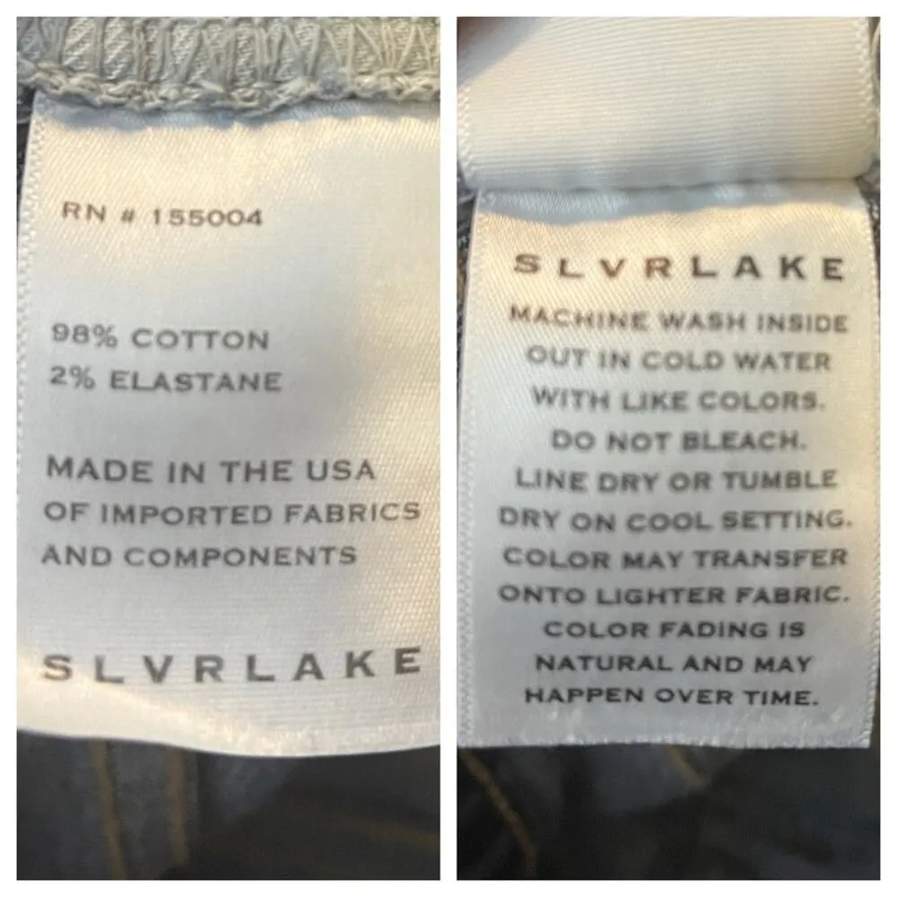 SLVRLAKE Jeans Lou Lou Slim Fit Mid Rise Ankle Crop Medium Wash Women’s Size 25 Blue - Image 8