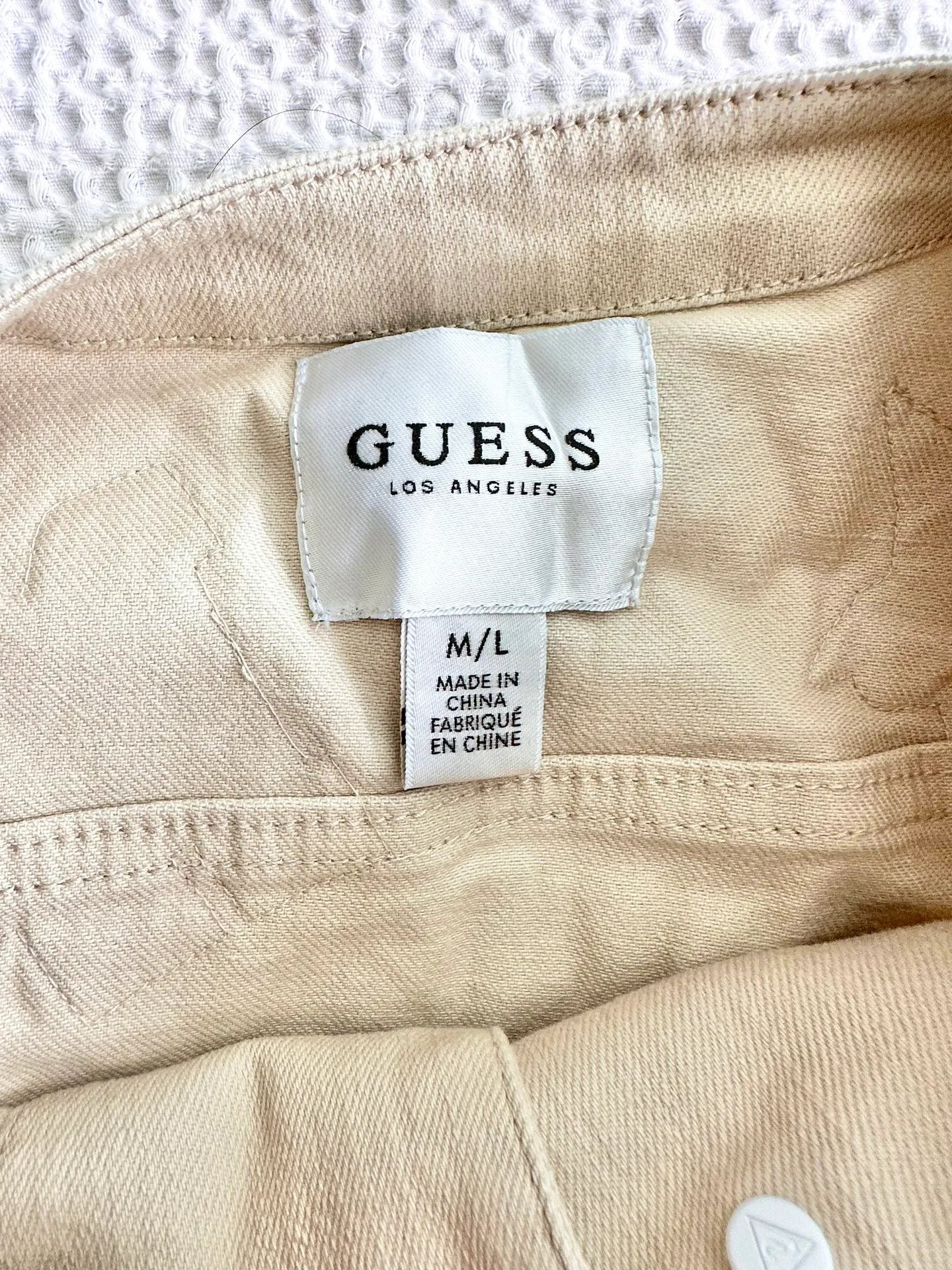 Guess ecru patch denim cotton jacket - Image 8