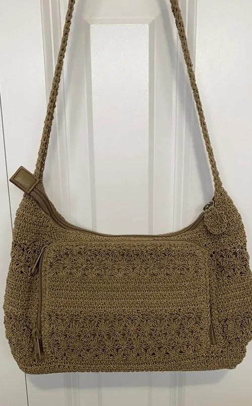 Amanda Smith Khaki Crochet Purse - Image 3