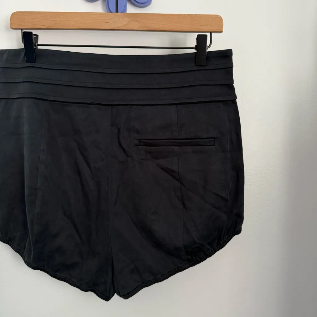 Anthropologie 32 NEW Pilcro Tux Shorts Black High Waist - Image 6