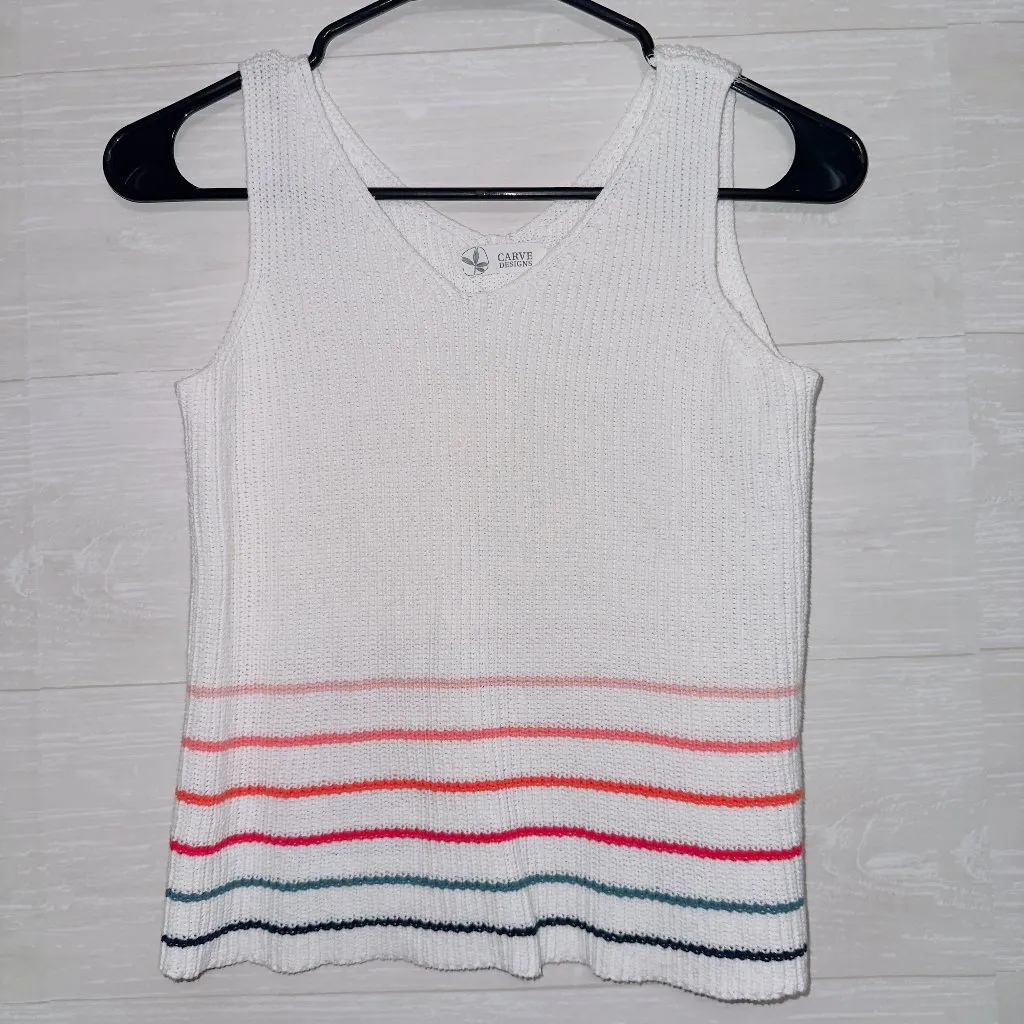 Carve Designs Women's Size XXS Sleeveless V Neck Ribbed Knit Tank Top - Image 2