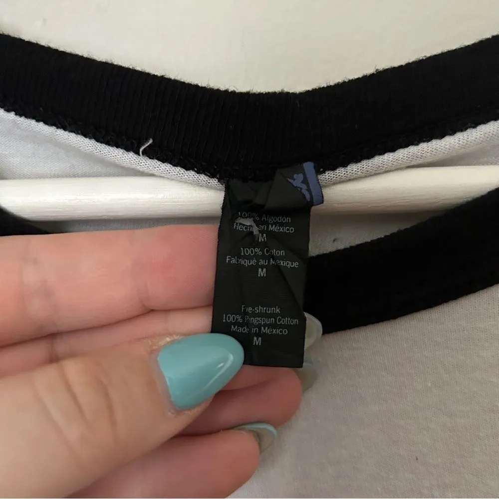 Delta Phi Epsilon Baseball Tee 3/4 Sleeve Pirate Skull Graphic DPhiE Casual - Image 2