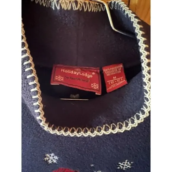 Cozy Navy Blue Snowman Turtleneck Sweater Winter Holiday Festive Top Size M - Image 5