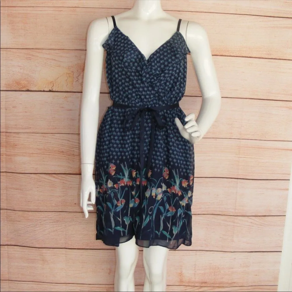 ✨LC BLUE FLORAL RUFFLE SURPLICE CHIFFON DRESS✨ - Image 6