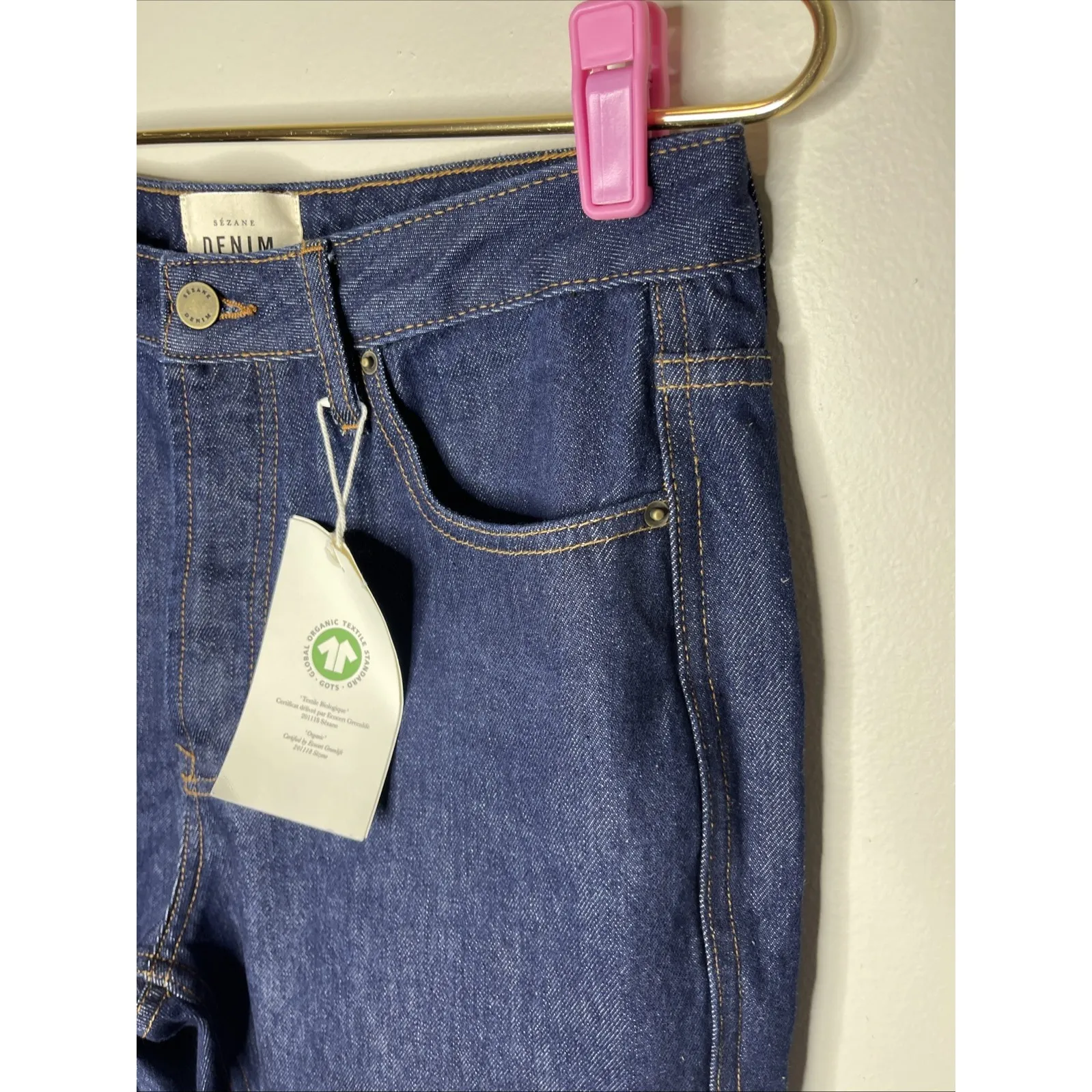 New‎ Sezane Brut Sexy Jeans in Indigo Size 33 - Image 5