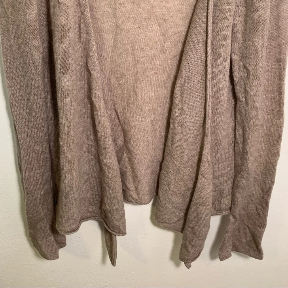 Philosophy Open Waterfall Cardigan Sweater Tan - Image 3