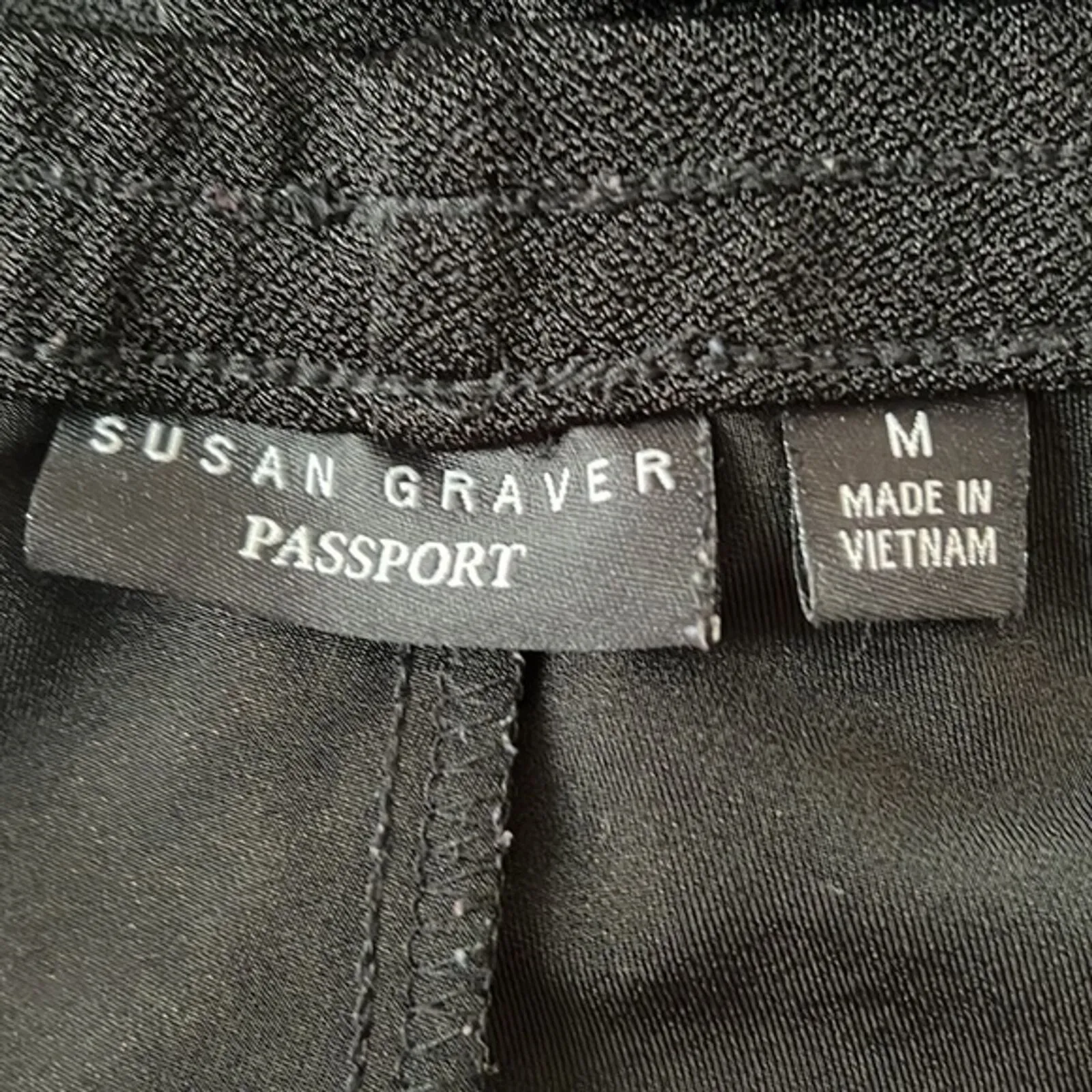 Susan Graver Pants Women Medium Black Passport Pull On Preppy Neutral Minimalist - Image 5