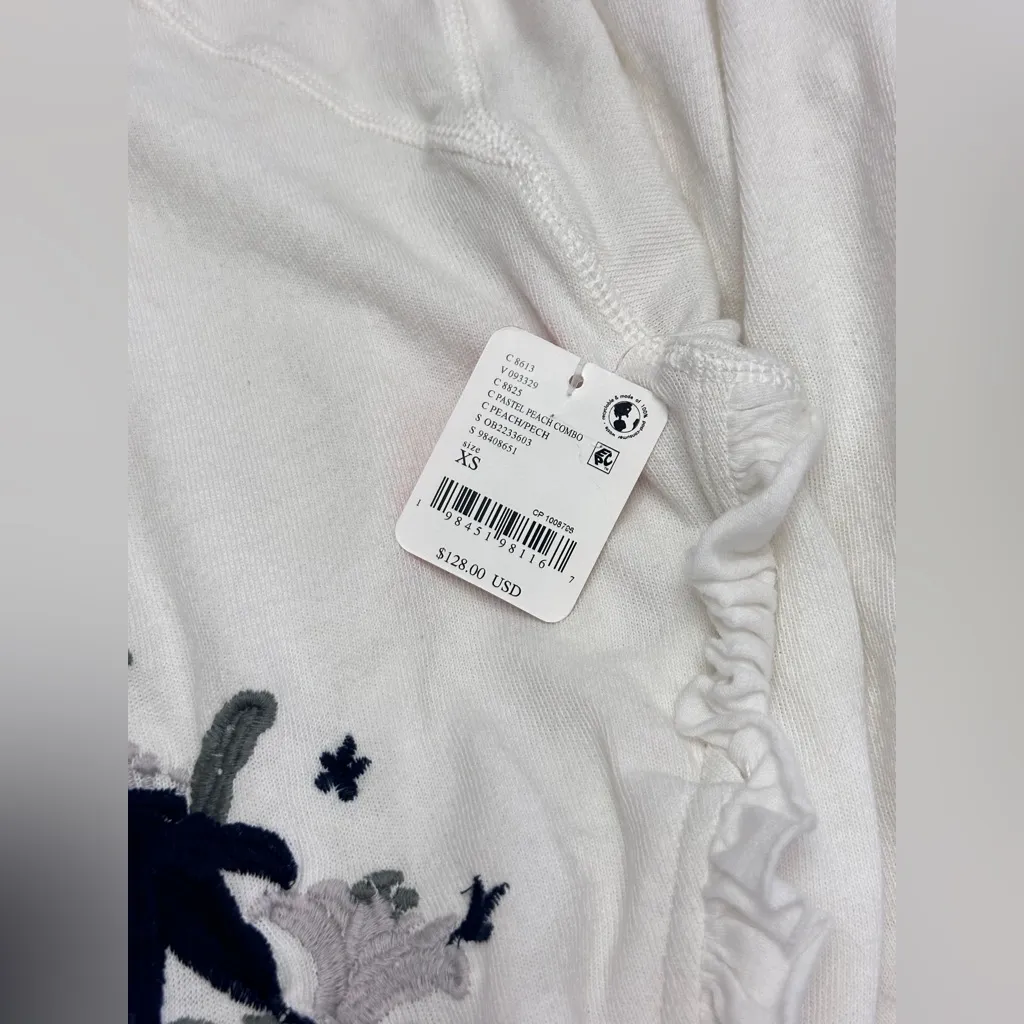 #44 NWT Free People Spring Forward Tunic in Pastel Peach Combo - Image 7