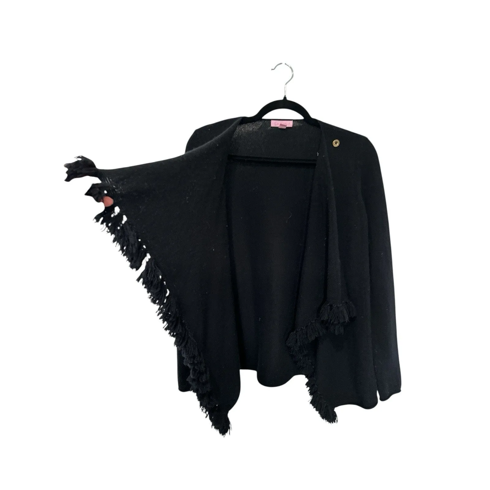 Lilly Pulitzer 100%Cashmere Wrap Sweater Black Size XS - Image 2