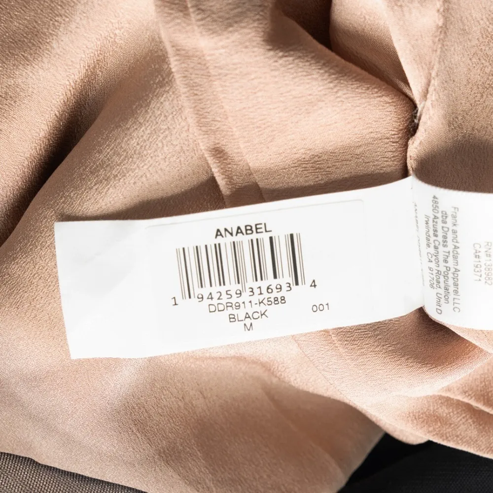 Dress The Population Anabel Gown Black Nude Medium - Image 13