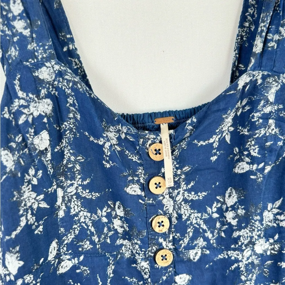 Free People Dance On The Black Top Dress in Blue Combo Size XS - Image 5