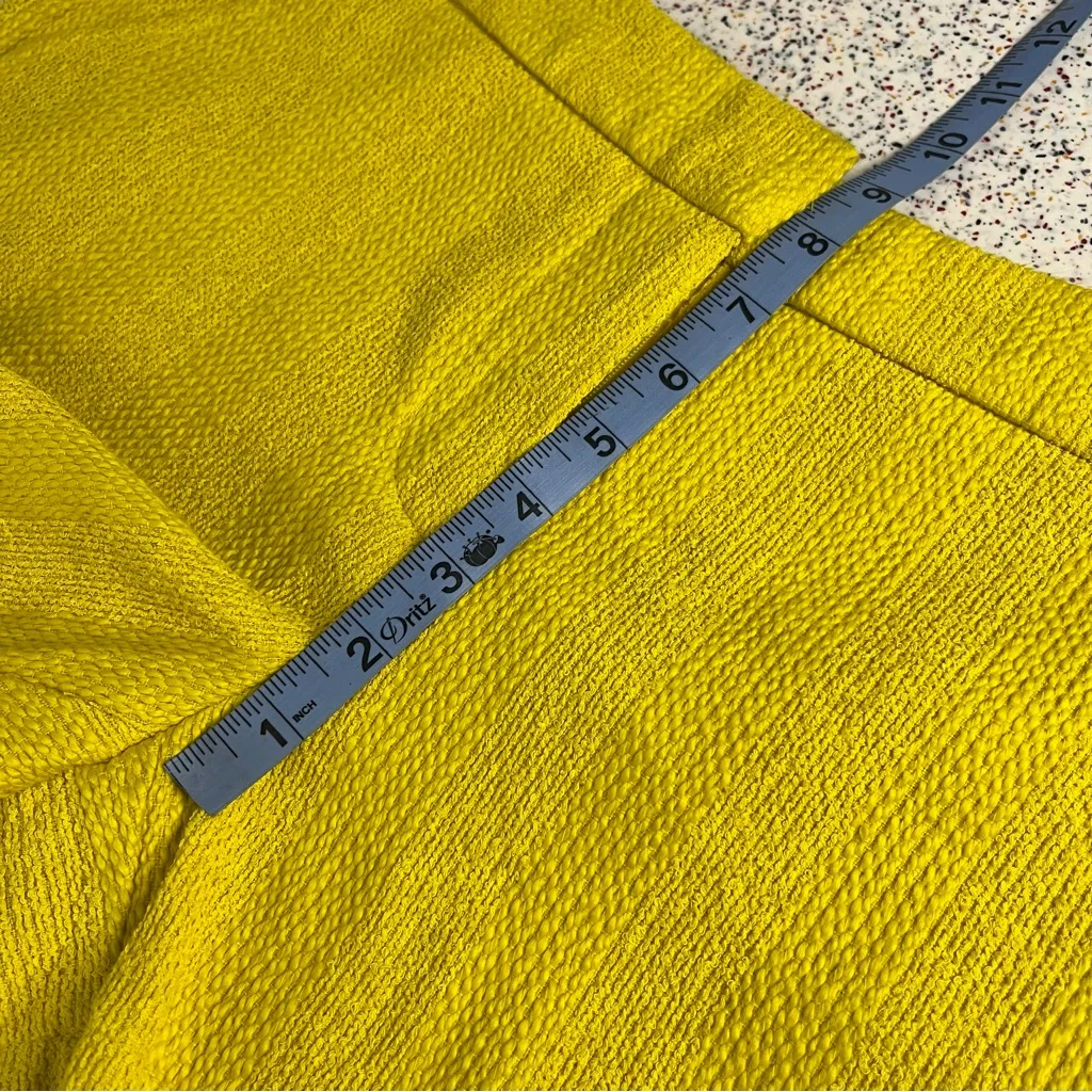 Trina Turk Tweed Crazy Daizy Yellow Fringe Shorts Women’s Size 4 - Image 6