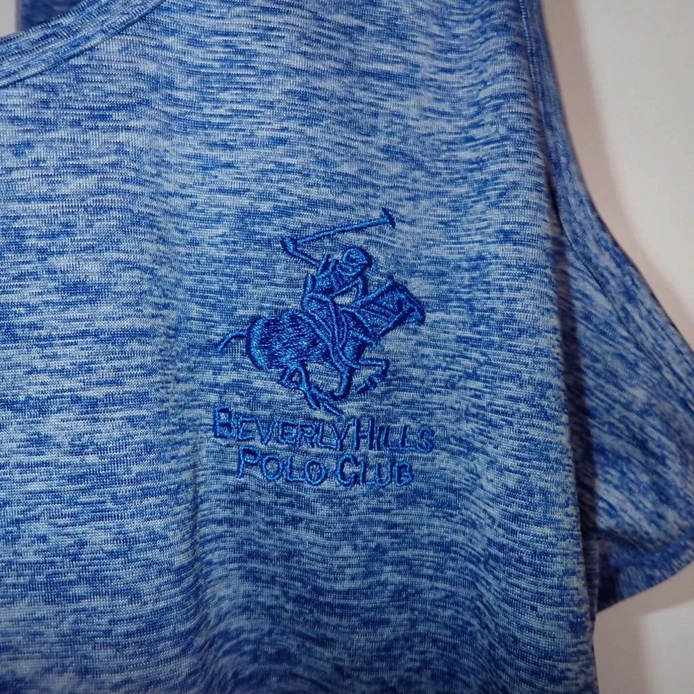 Beverly Hills Polo Club Embroidered Blue Racerback Tank Top size M - Image 4
