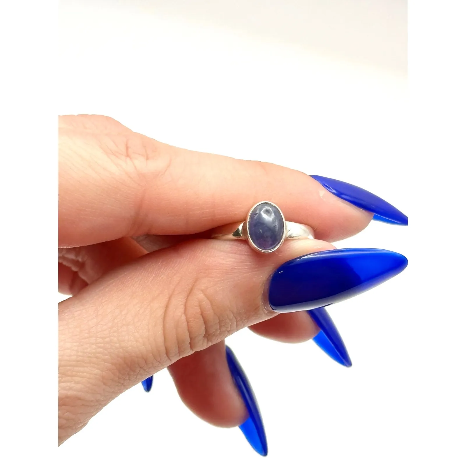 Tanzanite Sterling Silver Ring Size 6 - Image 4