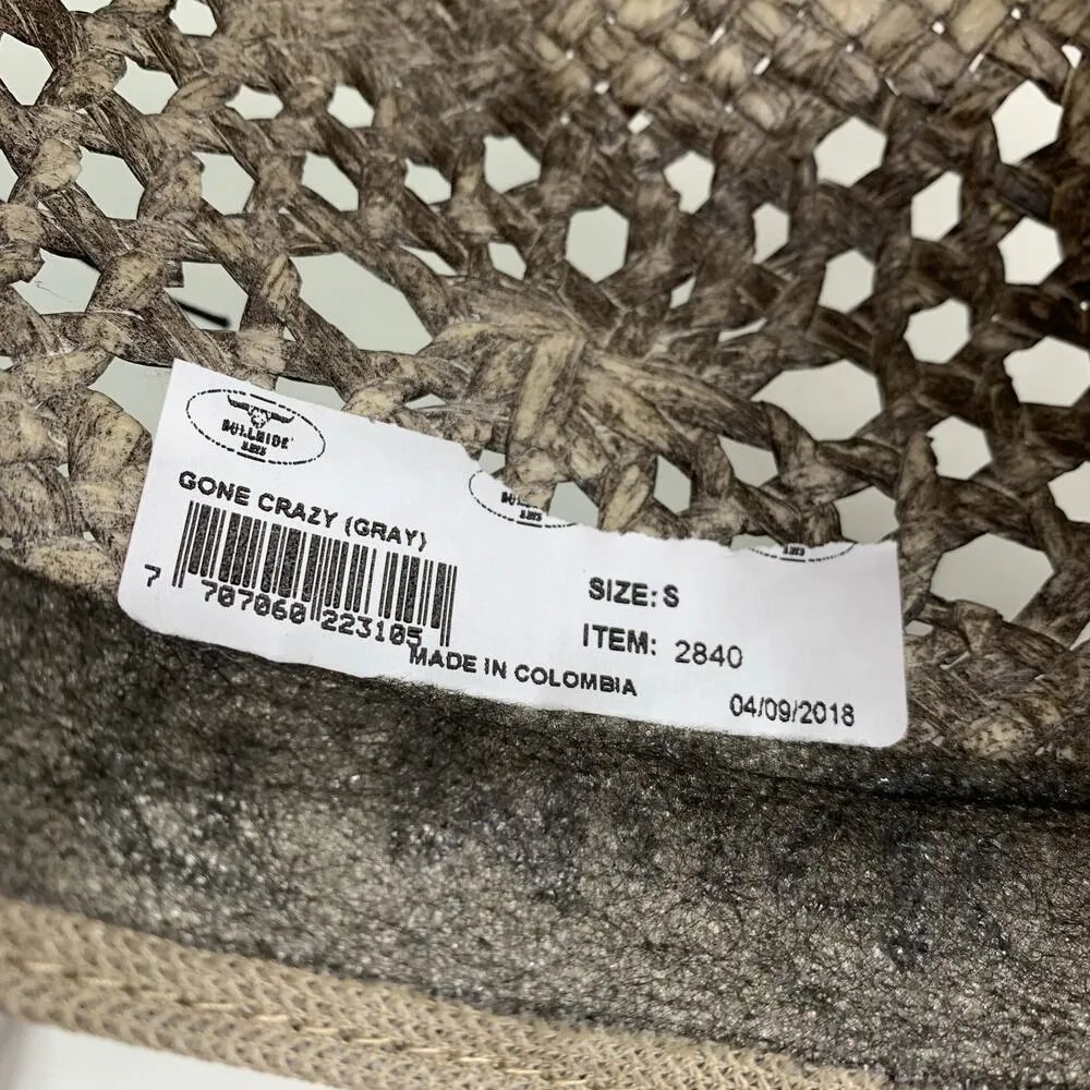 Bullhide Hats Run a Muck Collection GONE CRAZY Gray Toyo Straw Cowboy Hat - Image 7