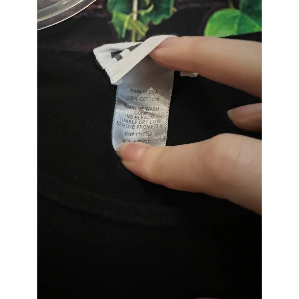 Flax Classic Short Sleeve T-Shirt Black 100% Cotton Lounge Crewneck Women's XL - Image 4