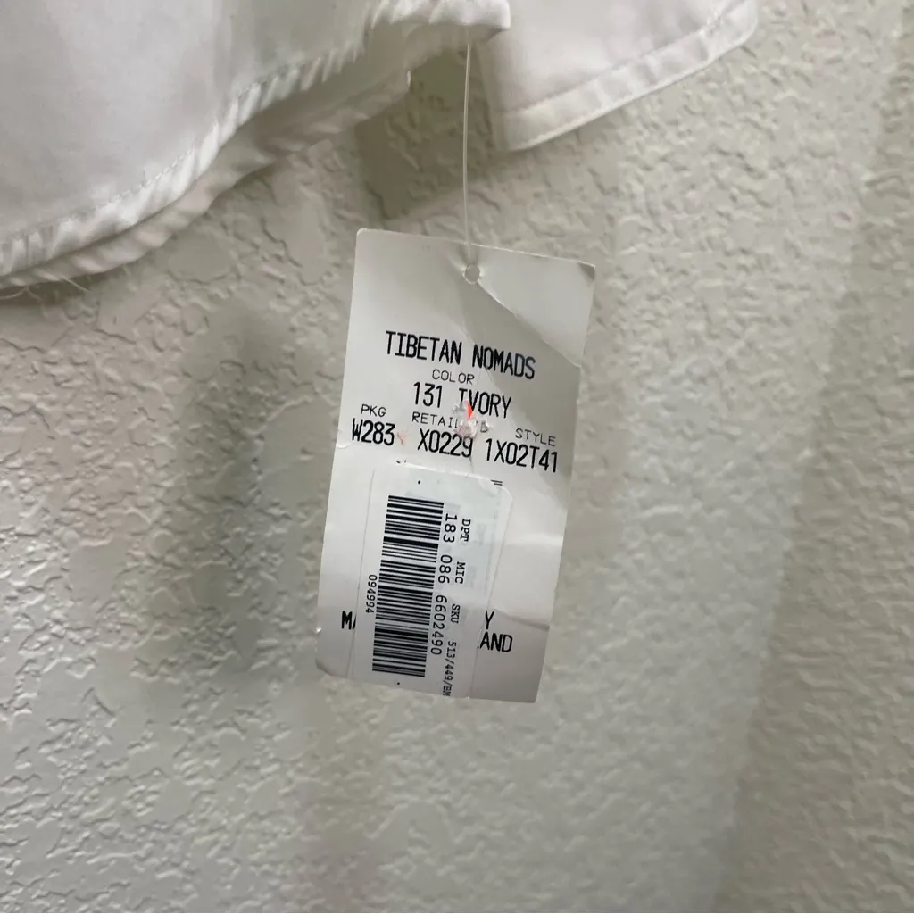 Napa Valley Vintage‎ embroidered beaded aztec button down L NWT western boho White Size L - Image 7