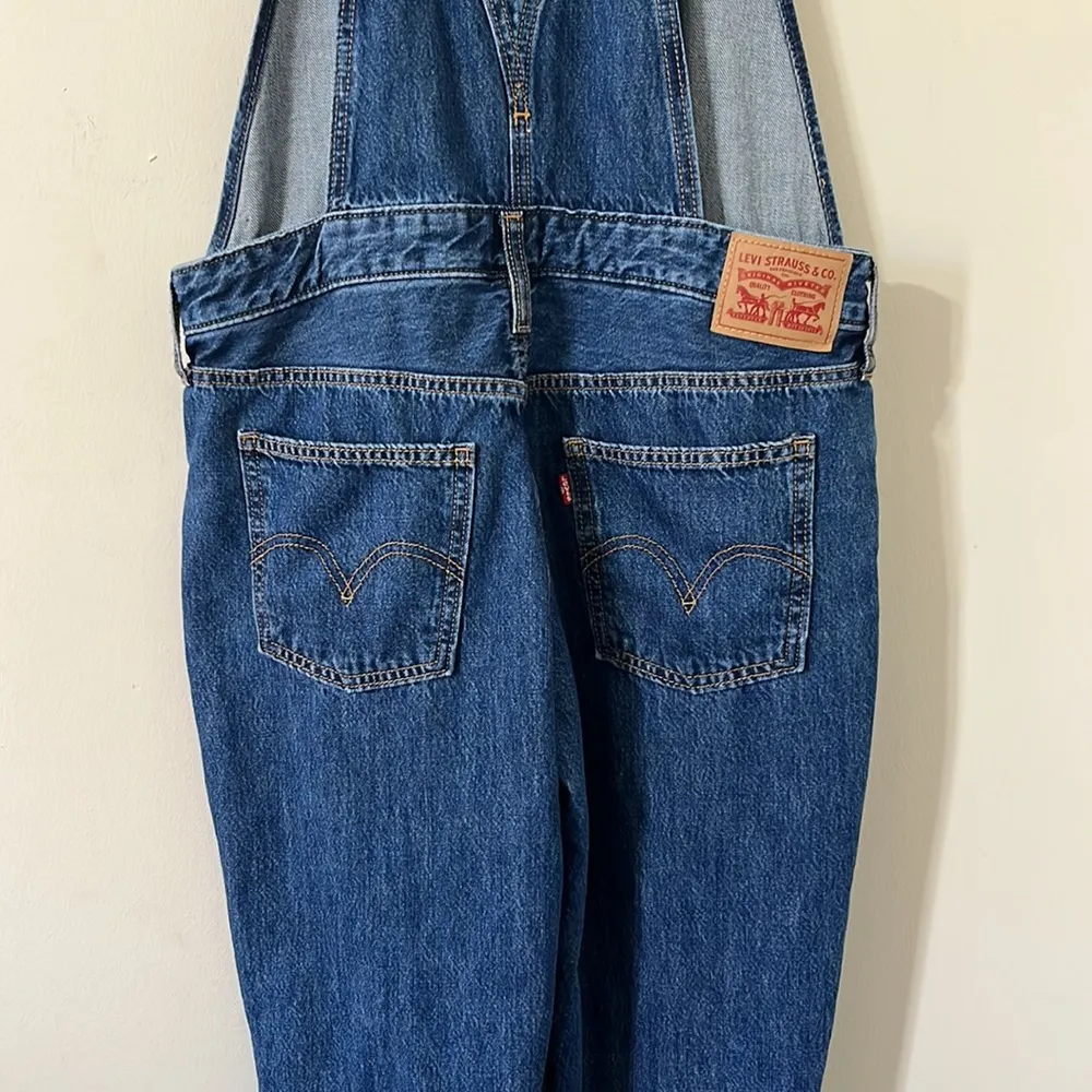 Levi's Original Skinny Medium Wash 100% Cotton Overalls Size Large - Image 11