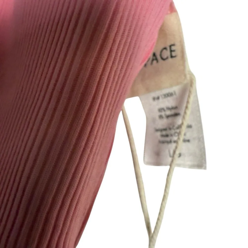 L*Space Helena Guava Pink V-Wire Triangle Bikini Swimsuit Top Size Large - Image 7