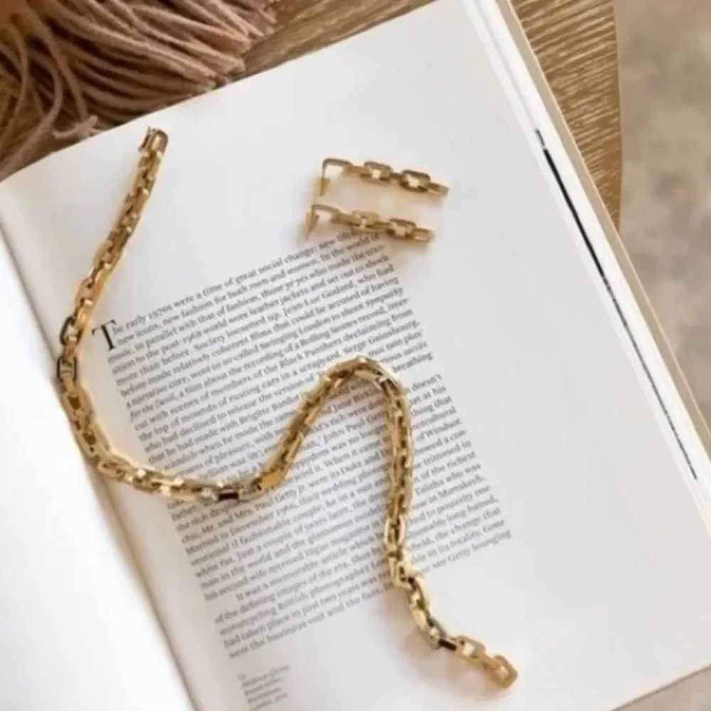 NEW Eddie Borgo Gold Supra Chain Link Post Earrings 2” Drop 12k Gold Vermeil - Image 5