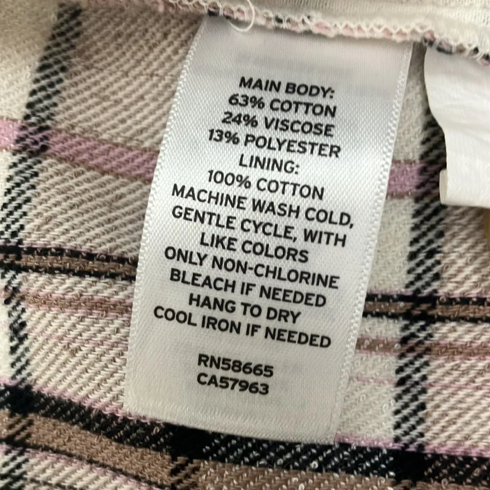 Treasure & Bond Plaid Short Sleeve Blazer woman’s size medium - Image 10