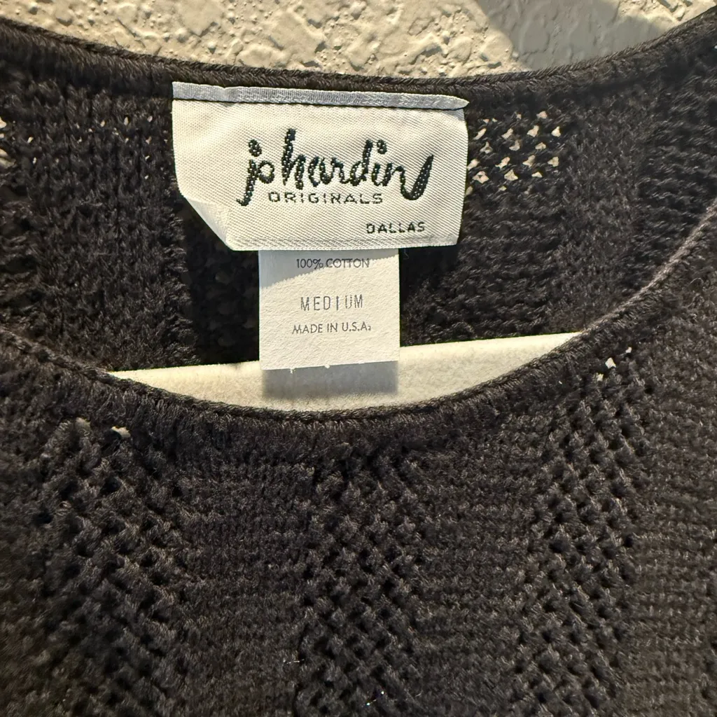 American Made Vintage Deadstock Medium Black Cotton - Image 3