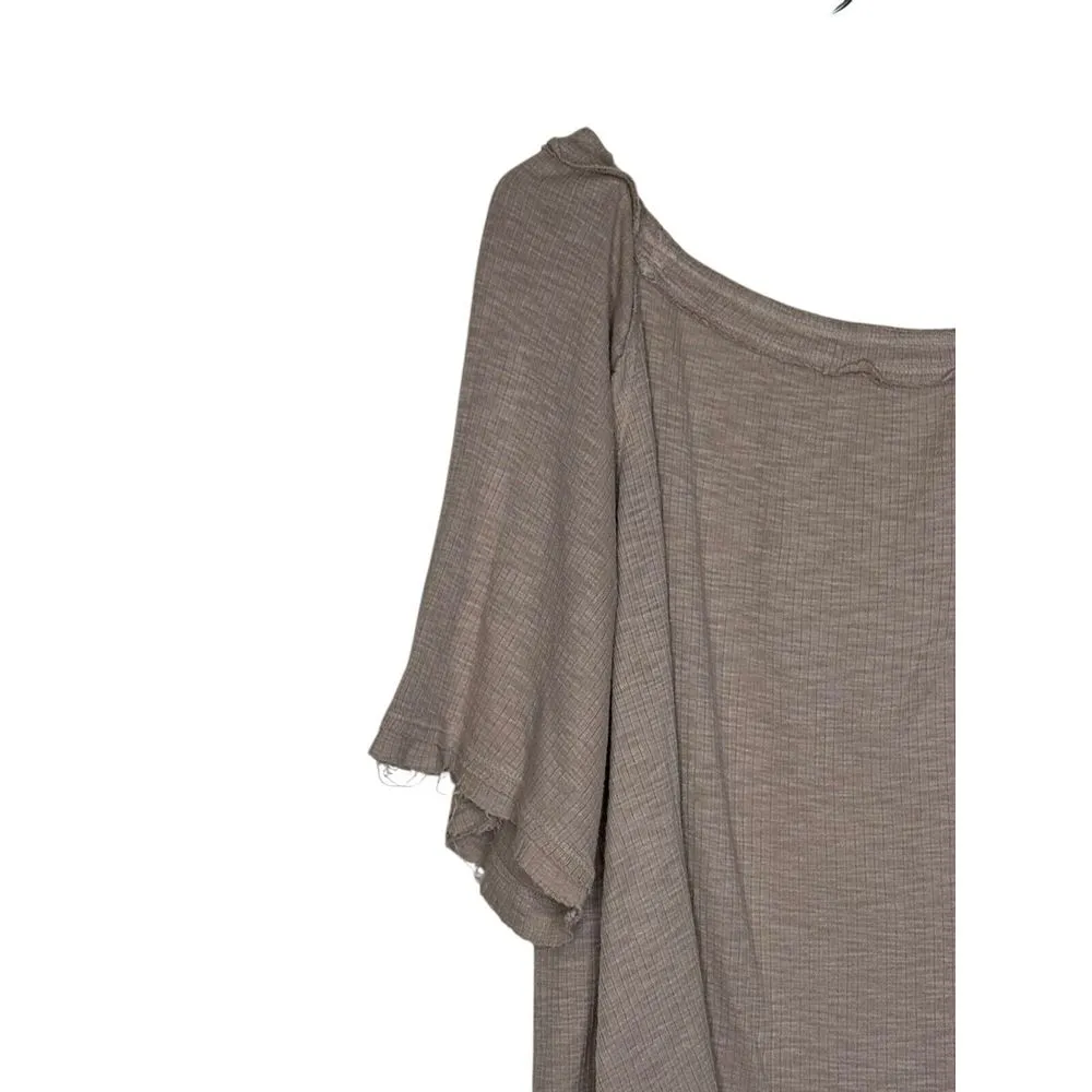 Michael Stars Women's Tank Top Scoop‎ Neck Cropped Short Sleeve Beige One Size - Image 9