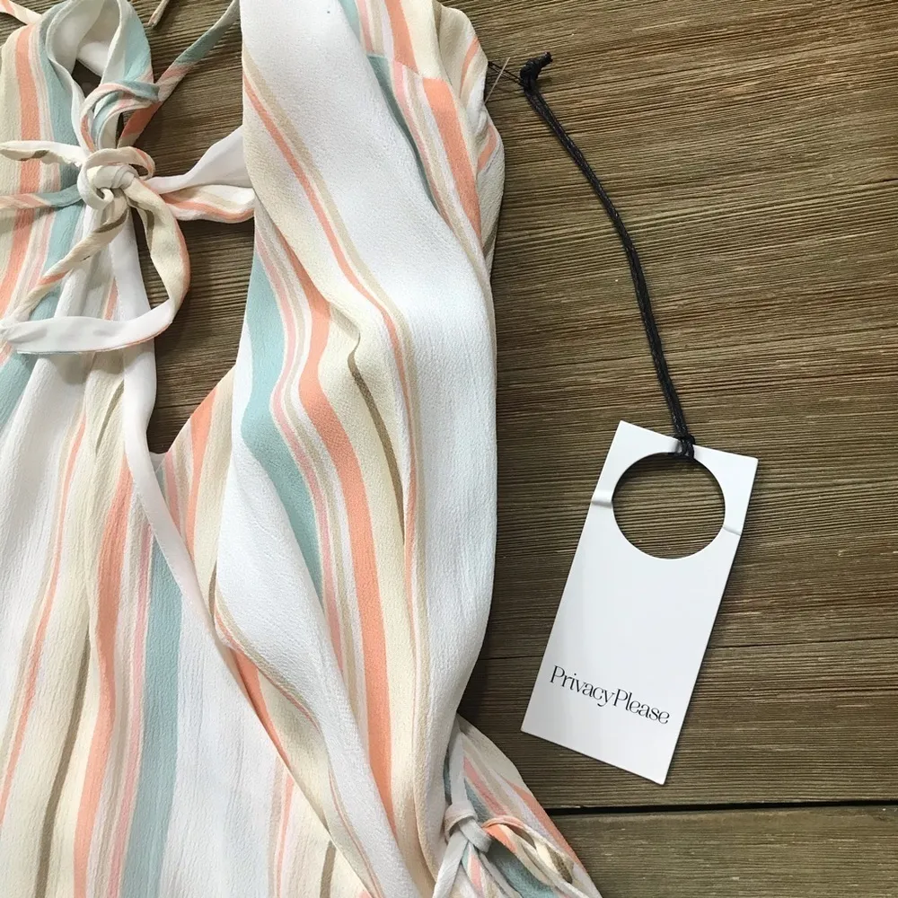 NWT Privacy Please Frida Striped Wrap Dress - Image 8