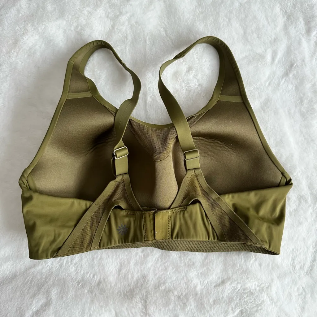 Athleta Advance Sprint Bra 34C Olive Green - Image 2