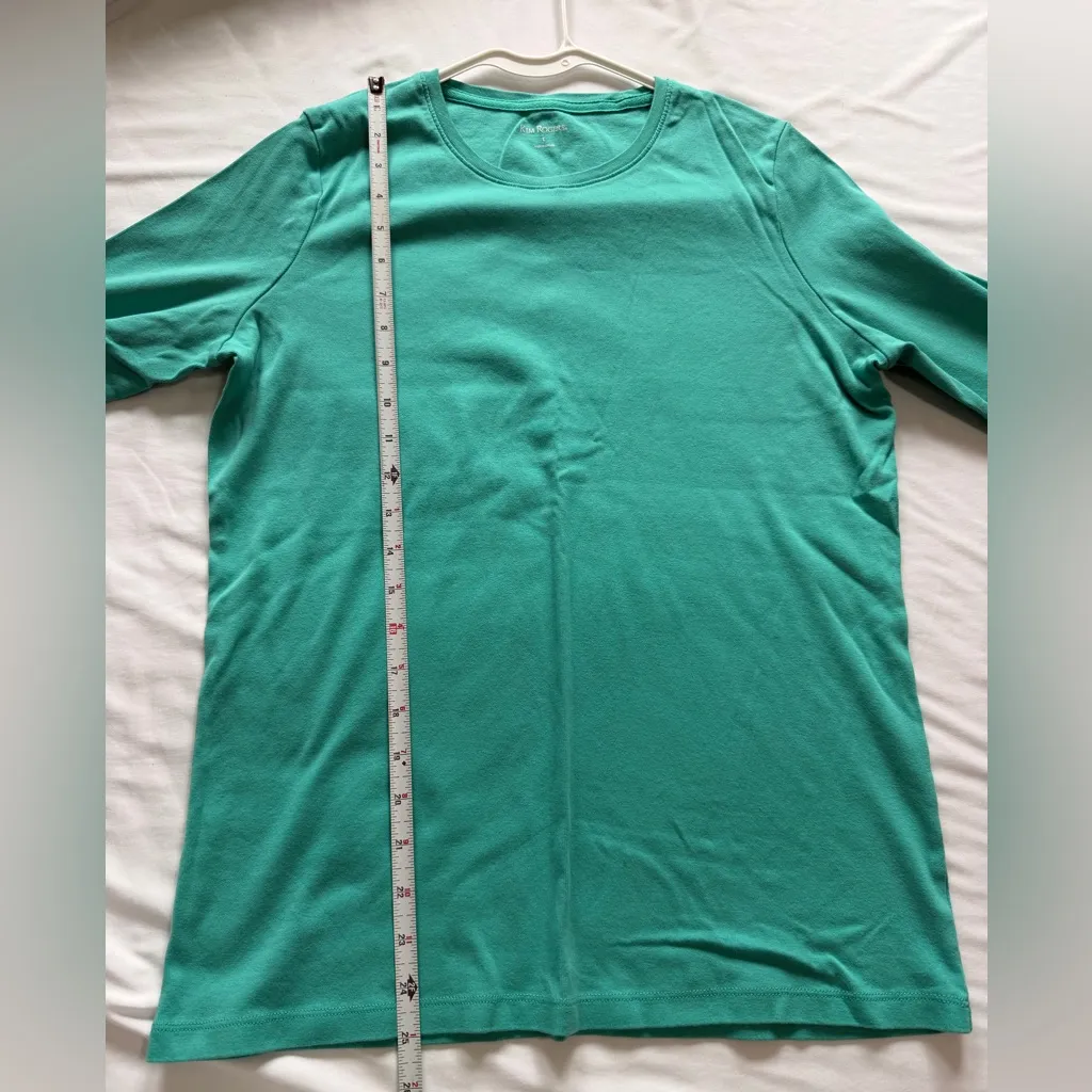 Kim Rogers Teal 3/4 Sleeve Blouse - Image 5