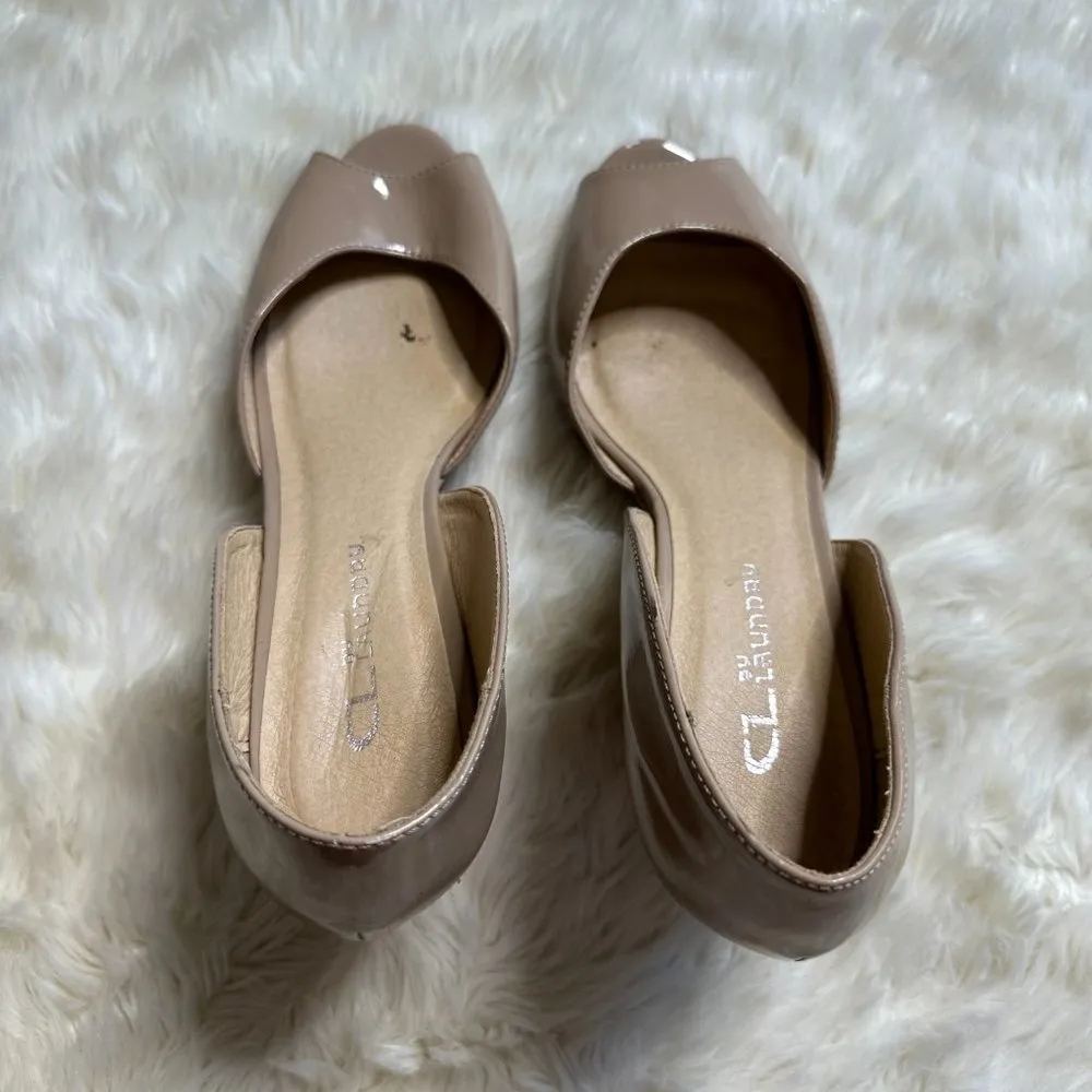 CL by Chinese Laundry Tan Patent Leather Wedge Shoes 8.5M - Image 8