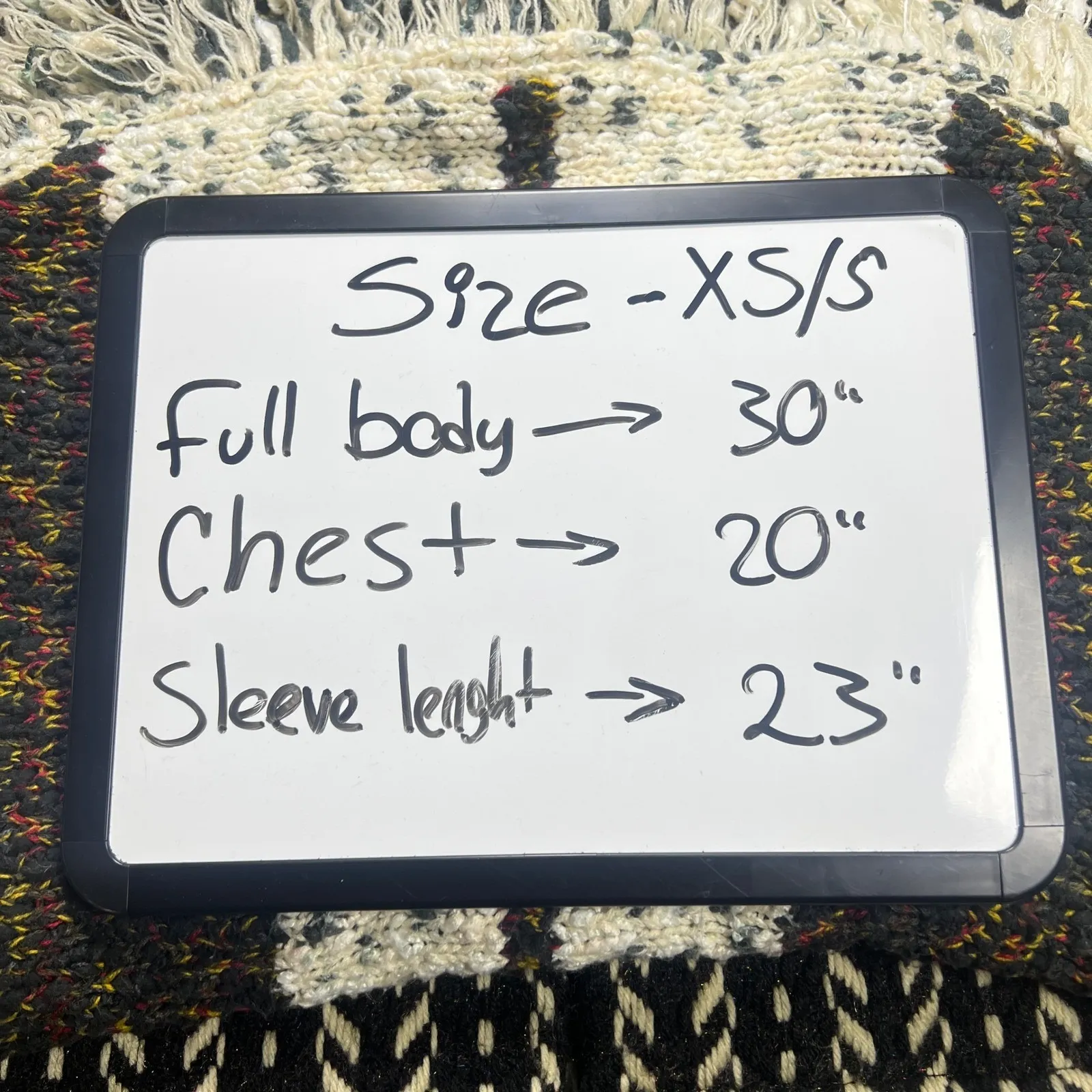 Selfie Couture Trendology Knit Fringe Poncho Sweater XS/S Bohemian Multicolor - Image 11