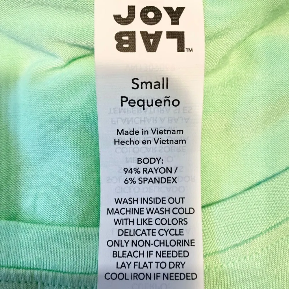 WOMEN’S Joylab bright green cropped front knot tank - Image 7