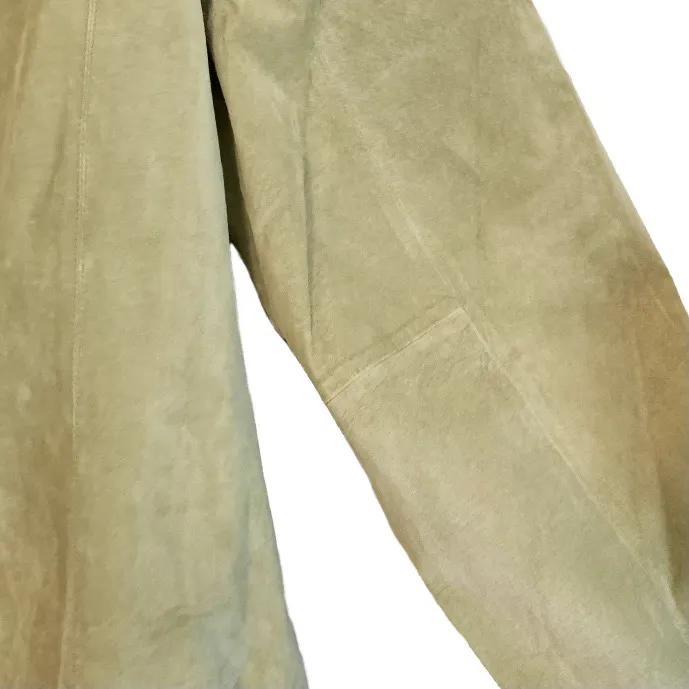 Casual Corner Annex Suede Leather Jacket Green Size 1X - Image 7