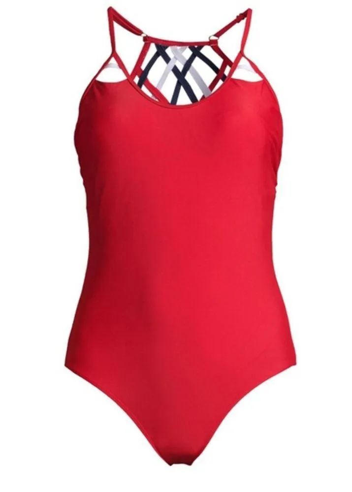 Ymi NWT  Red Multicolor One Piece Swimsuit - Image 4
