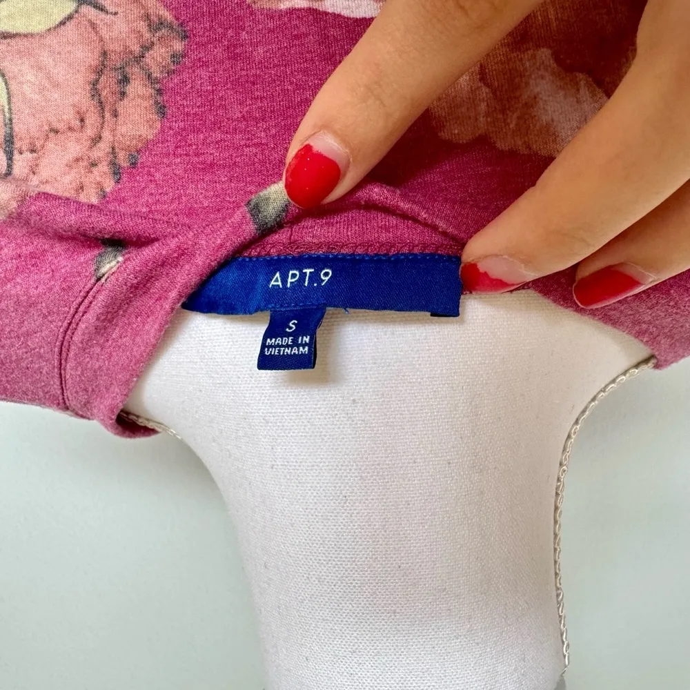 Pink Floral Tank Dress | Cozy Knit Material | Small | Has Pockets | VGUC - Image 7