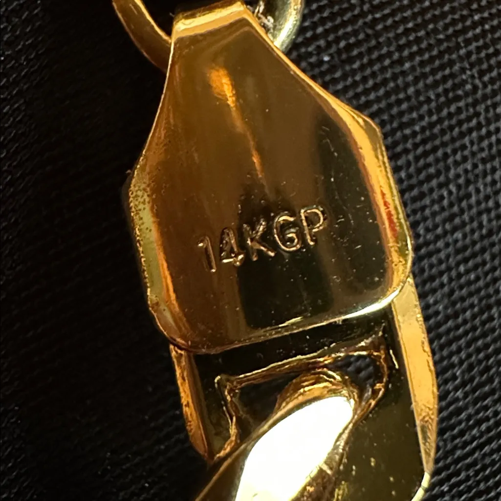 San Tropez 14K GP NWOT gold metal anchor chain bracelet.Sz 7 - Image 3