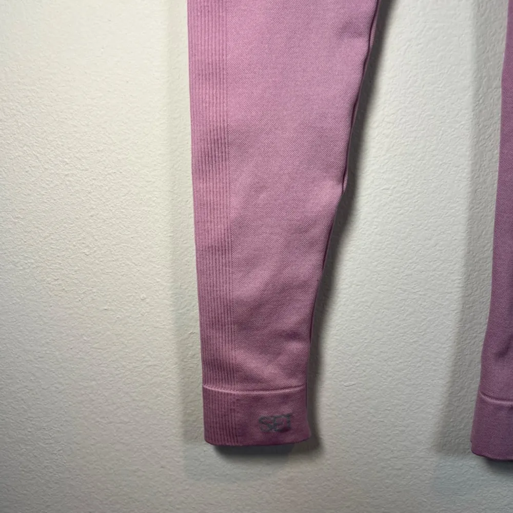 Set Active Sculptflex Ribbed Seamless Leggings Purple Pink SET Logo Women's XS/S - Image 7