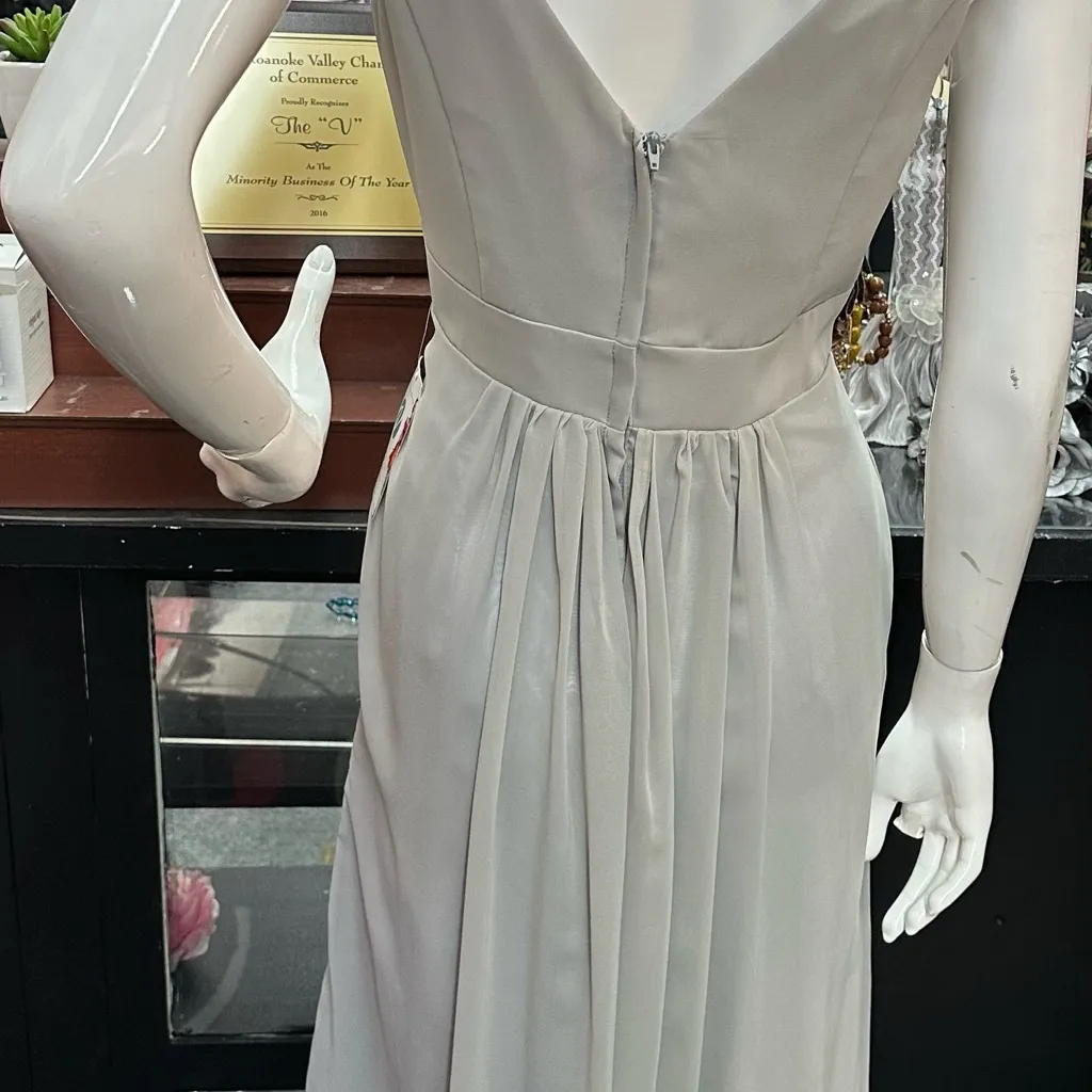 Light In The Box sz 12 gray long formal dress - Image 3