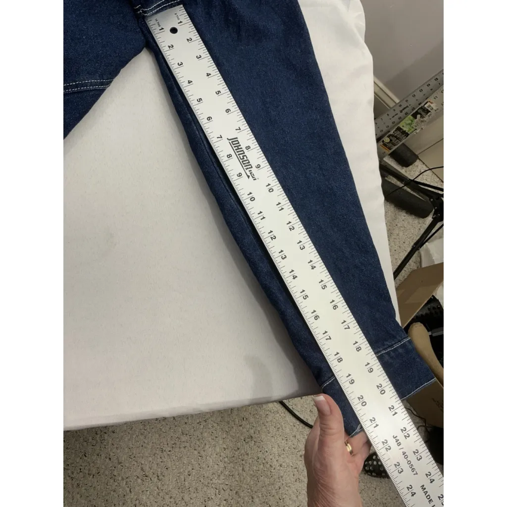 Womans Wild Fable Denim Relaxed Oversized Jacket XXL Blue Button Downs Pkts - Image 8