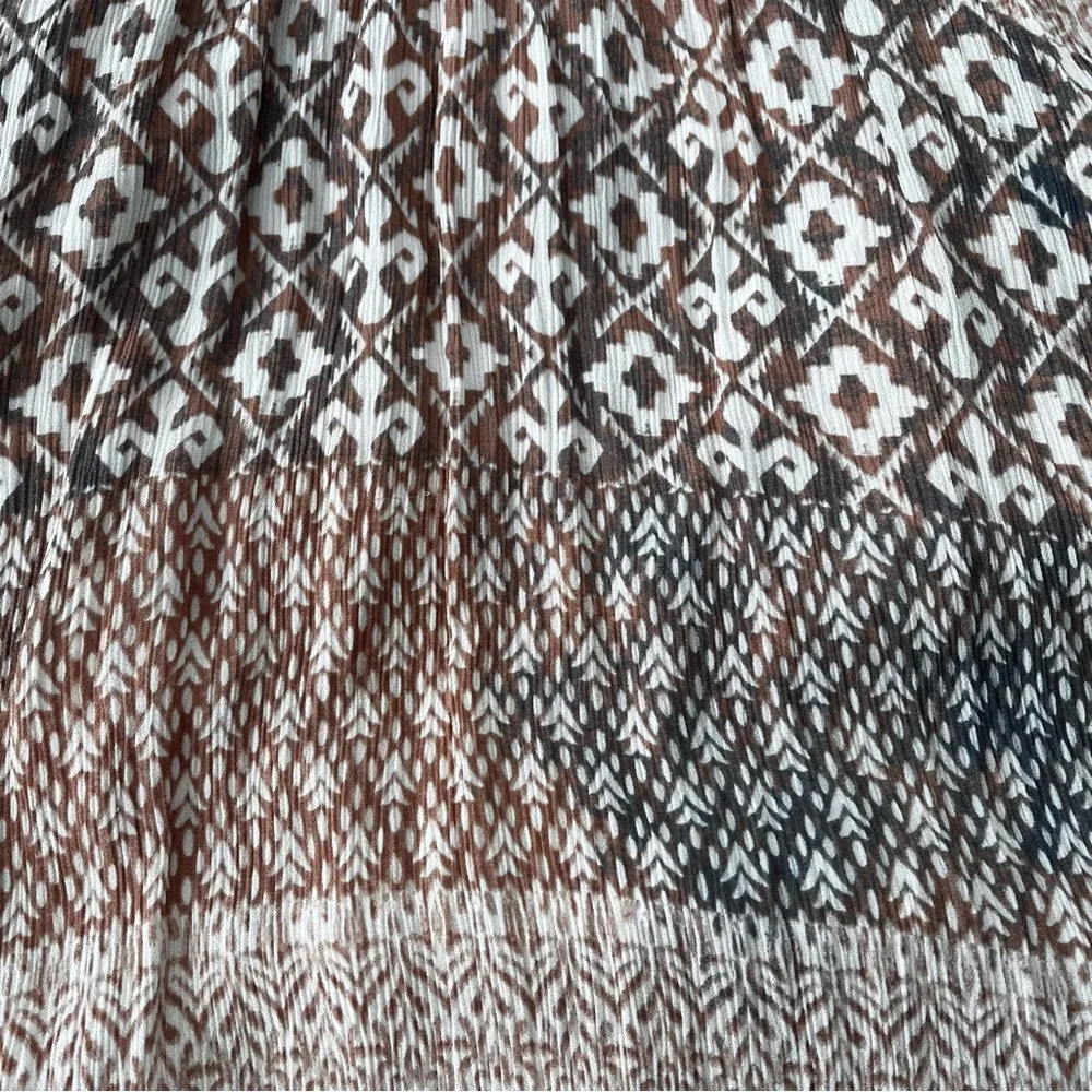 Olivaceous Smocked Ruffle Hem Tie Neck Ruffle Hem Dress, Sz M - Image 10