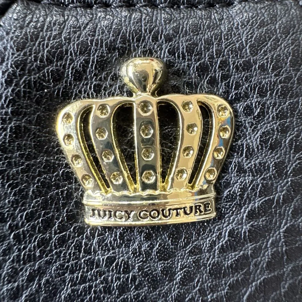 Juicy Couture Wallet Black Zip Around Handbag Cardholder Wallet Crown Barbiecore - Image 7