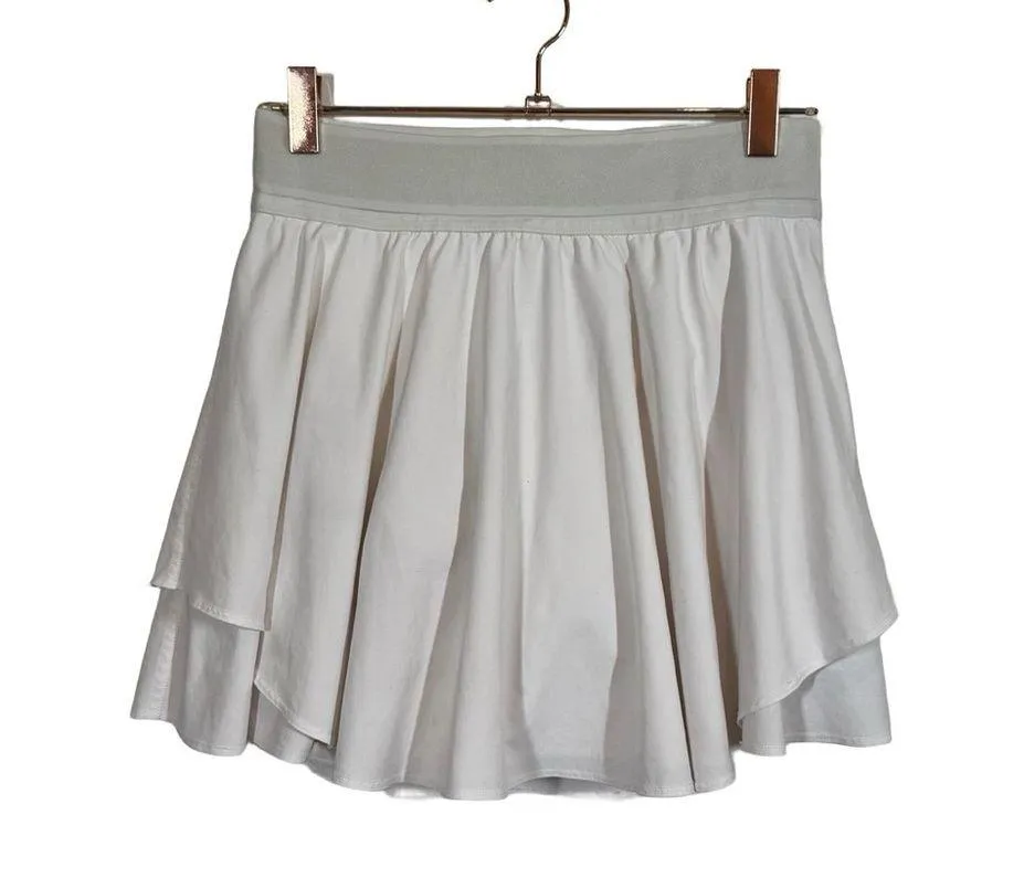 Lululemon Court Rival High Rise Skirt Womens 6 Tall White Tennis Pickleball Run - Image 5
