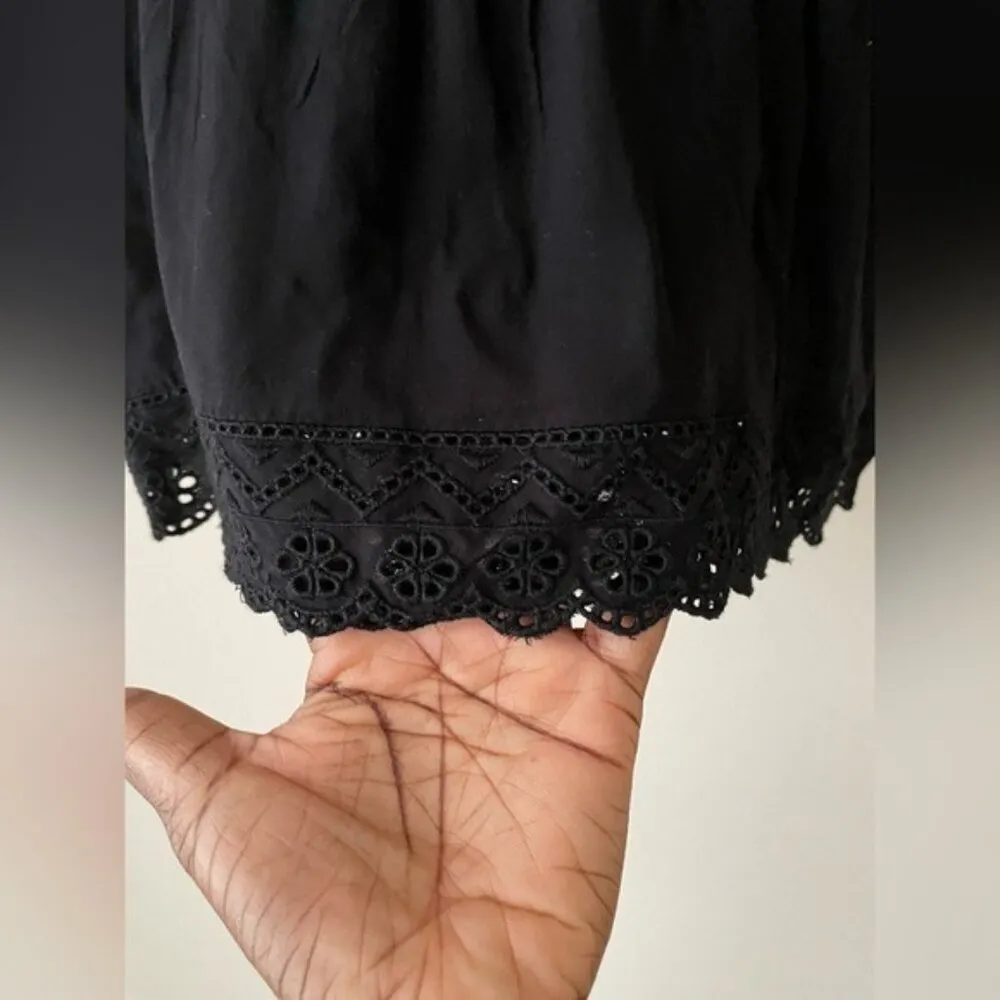 Loft Peasant Top Square Neckline Lace Trim Ruffles Peplum Hem Cottagecore NWT M - Image 5