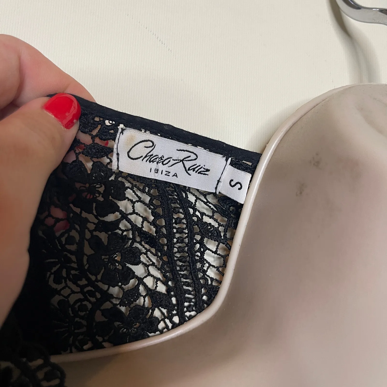 CHARO RUIZ IBIZA Vania Blouse and Fleur Mini Skirt Set in Black Sz S - Image 10