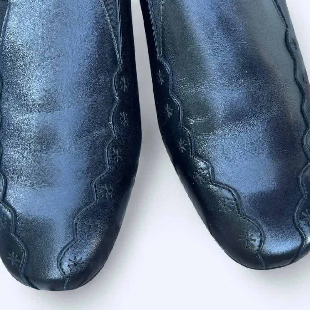 1803 Black Leather Slip On Mule Comfort Shoes Made in Portugal Women's size 41 - Image 10