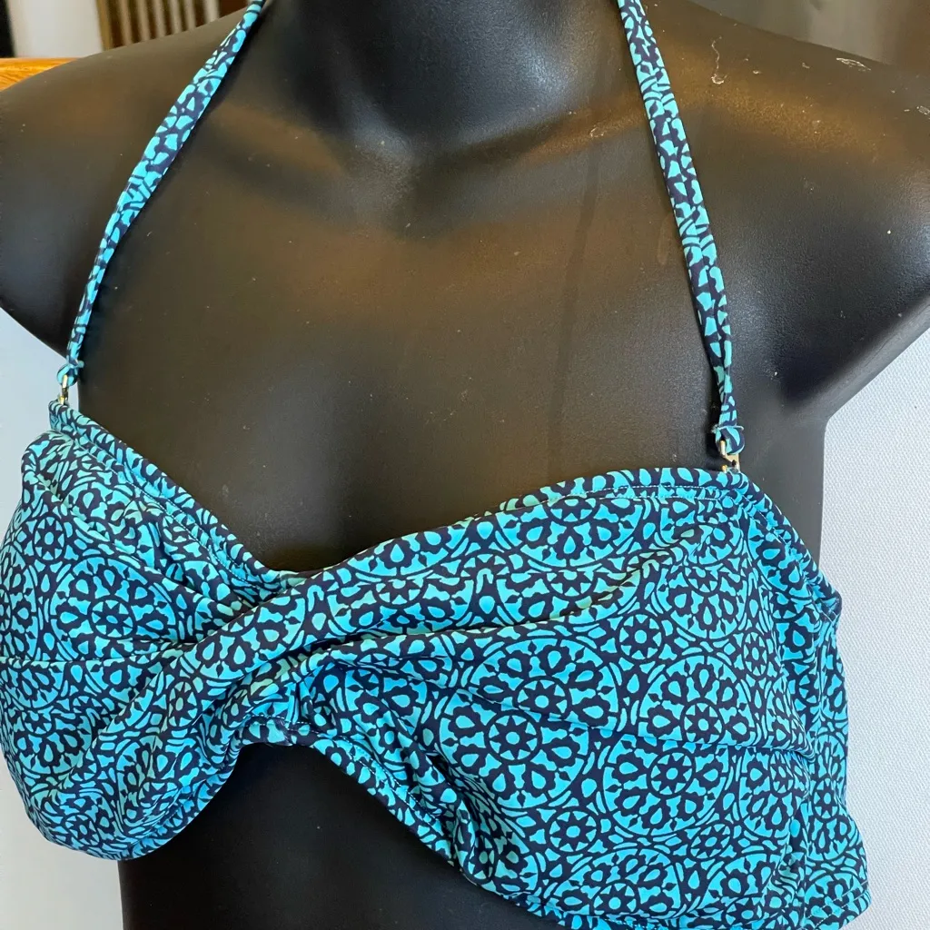Tommy Hilfiger blue and black bikini top - Image 2