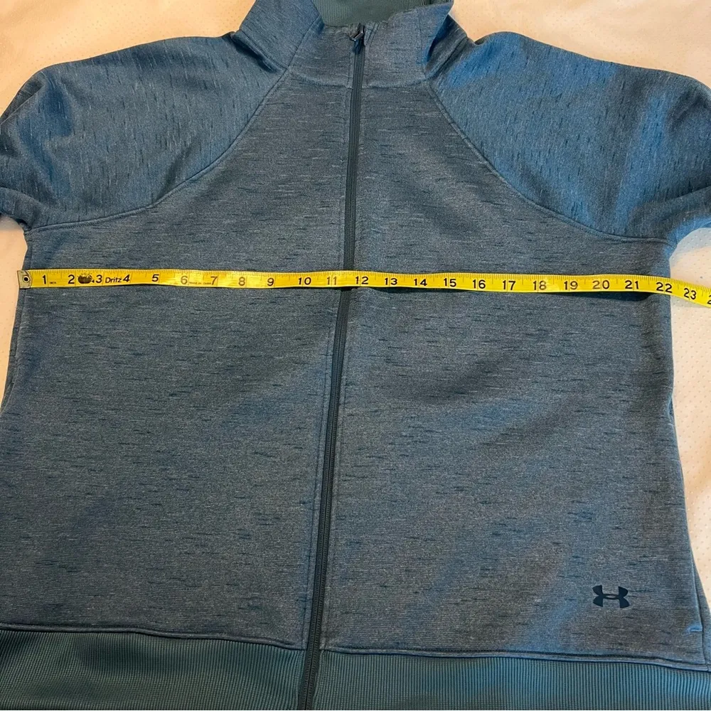 Under Armour Zip Up Sweatshirt Jacket ColdGear Women’s Size XL Loose Blue - Image 11